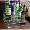 9 Bottles 3 Tier Elegant Bar Counter-top Display Stand Rack Clear Acrylic Wine Bottle Holder